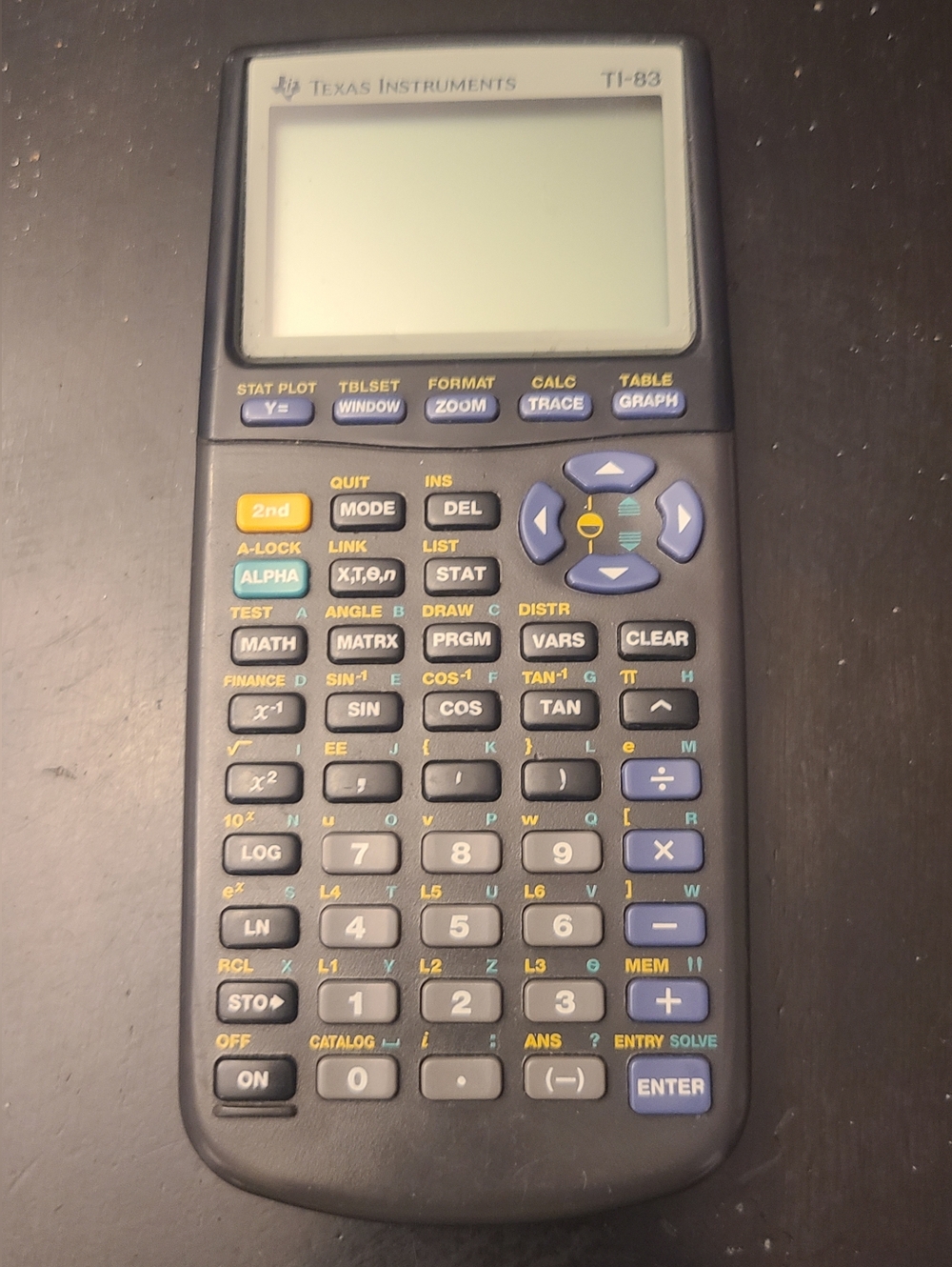 Texas Instruments TI-83 Graphing Calculator T1-83 Tested Working - No Cover